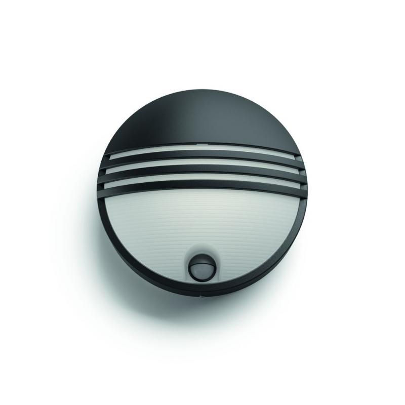 Philips myGarden IR LED Außenwandleuchte Yarrow Schwarz  Bewegungsmelder