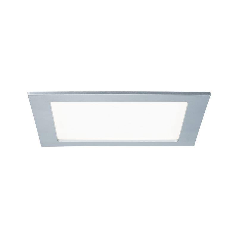 Aktion: Nur noch angezeigter Bestand verfügbar - Paulmann 92078 Quality Einbauleuchte Set Panel eckig LED 1x18W 4000K 230V 220x220mm Chrom Kunststoff