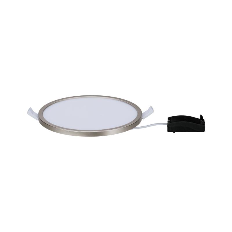 Paulmann 92946 Einbauleuchte Set Panel Areo rund IP23 LED 12W 3000K 180mm Nickel matt