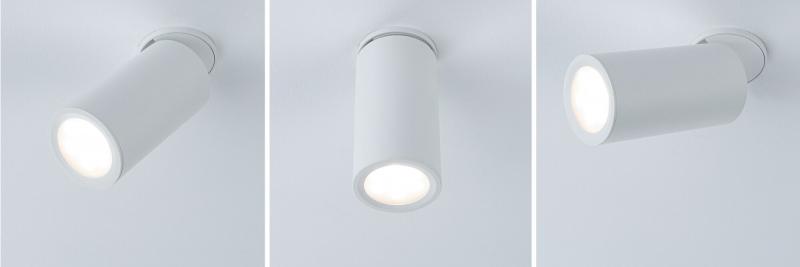 Paulmann 93086 LED Einbauleuchte 3-Stufen-dimmbar Turnal modern rund 60mm 90° Coin 6W dimmbar warmweiß Weiß matt