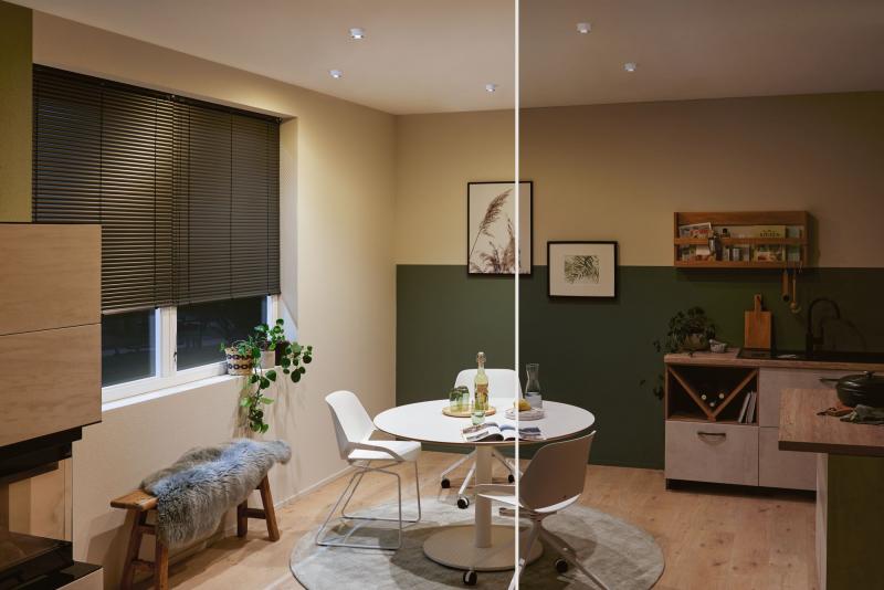 3-er Set Einbauleuchten Paulmann 93377 Gil Coin dimmbar starr LED 3x6W 2700K 230V weiß/schwarz matt Alu