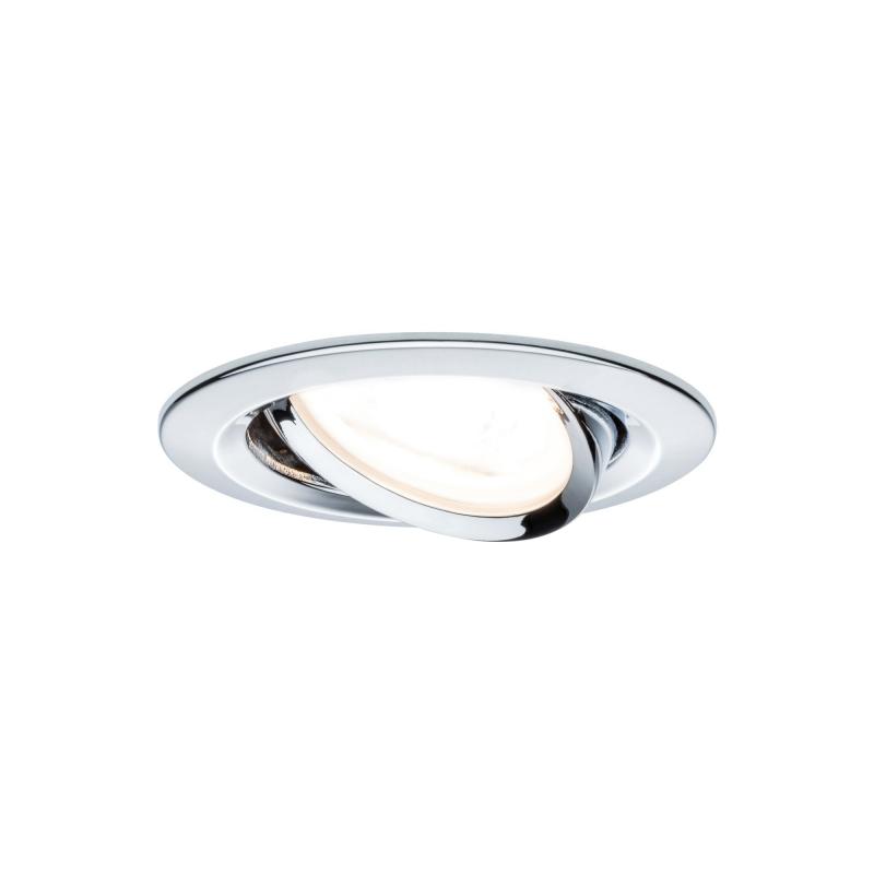 Paulmann 93434 Einbauleuchte Set Nova rund schwenkbar LED 3x6.5W 2700K GU10 Chrom
