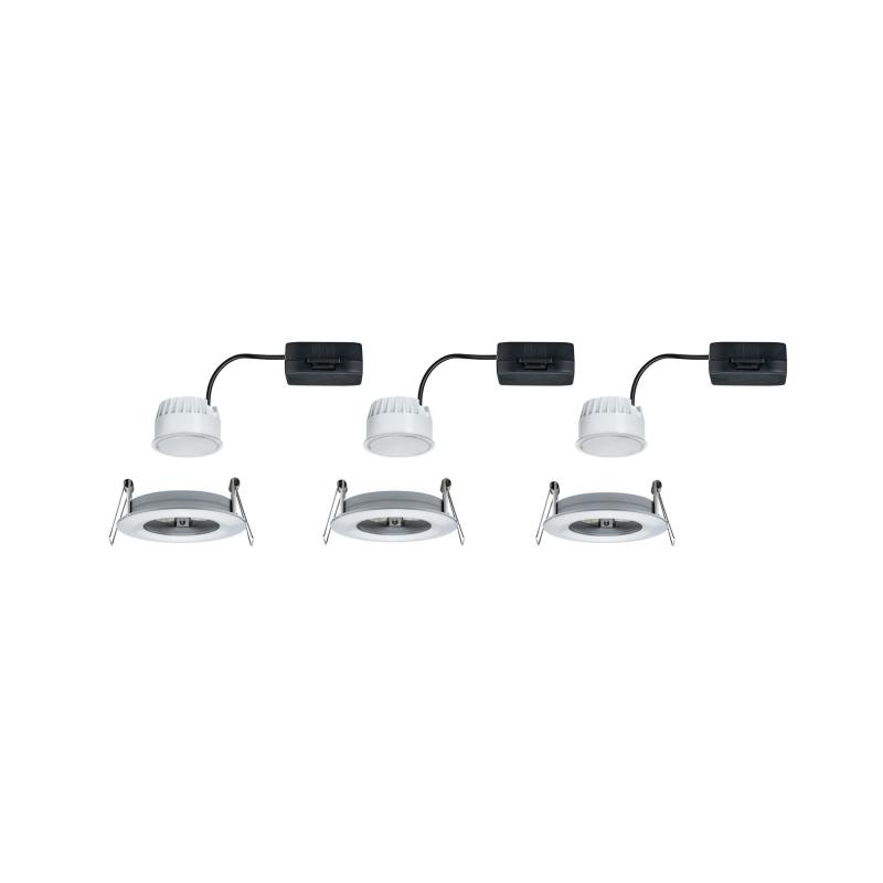 Paulmann 93462 Einbauleuchte Set Nova Coin rund starr LED 3x6.5W 2700K Alu