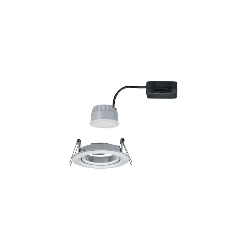 Paulmann 93486 Einbauleuchte Set Nova Coin 3-stepdim rd schw LED 6.5W 2700K Alu