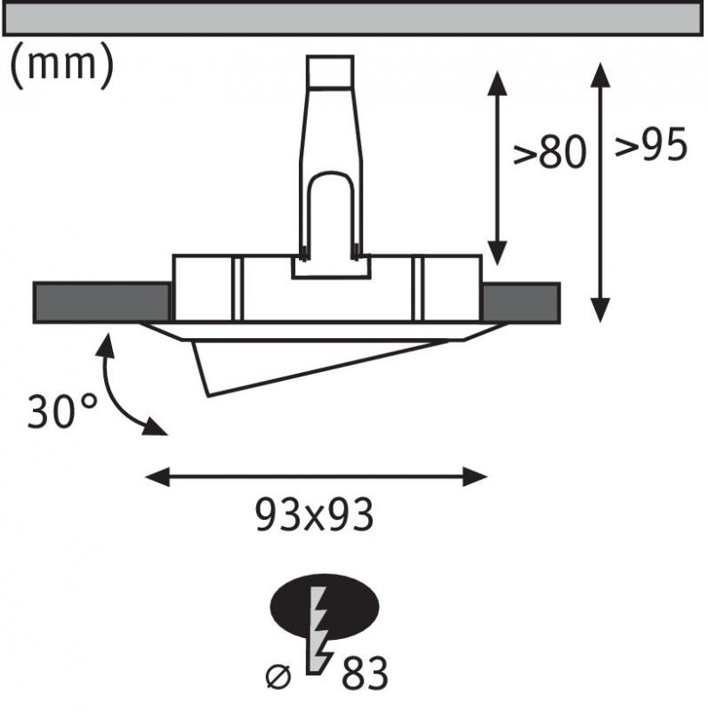 Paulmann 93674 Einbauleuchte Nova Plus IP65 schwenkbar 1x6W 4000K GU10 Weiß