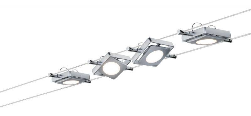 Paulmann 94107 Set MacLED Set, 5m Komplettset in Chrom mit 4 Leuchten