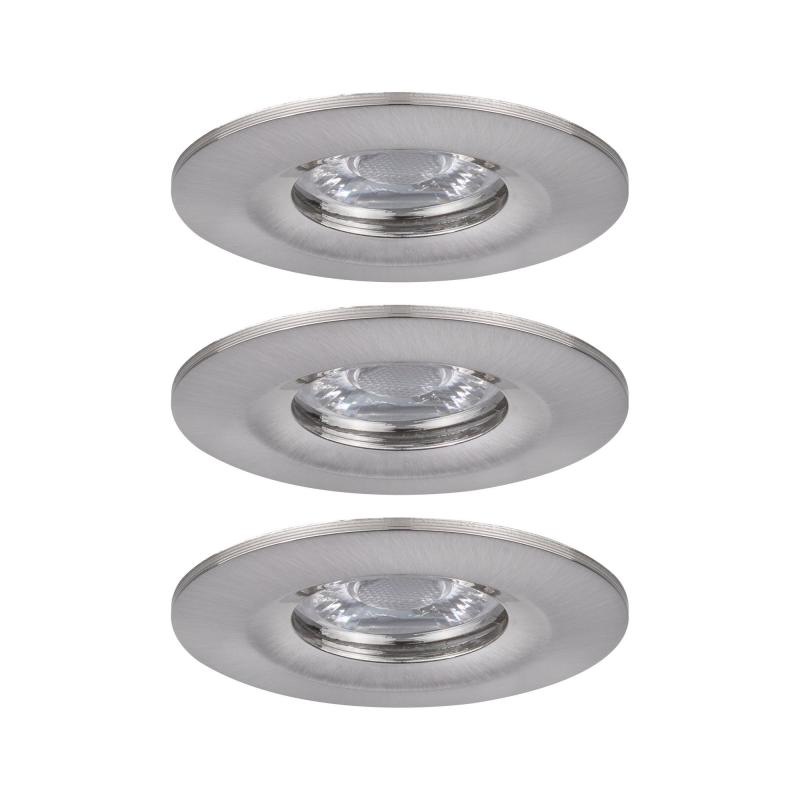 Paulmann 94301 EBL Nova mini Coin rund starr IP44 LED 3x4W 310lm Eisen geb/Alu