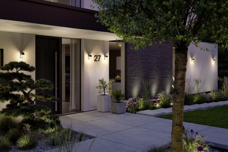 Paulmann 94399 Outdoor 230V Wandleuchte IP54 E27 Alu Dark Grey