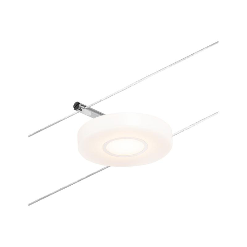 Paulmann 94427 LED Spot DiscLED für Seilsystem 4,5W Chrom mattiert 12V DC Metall 3000K