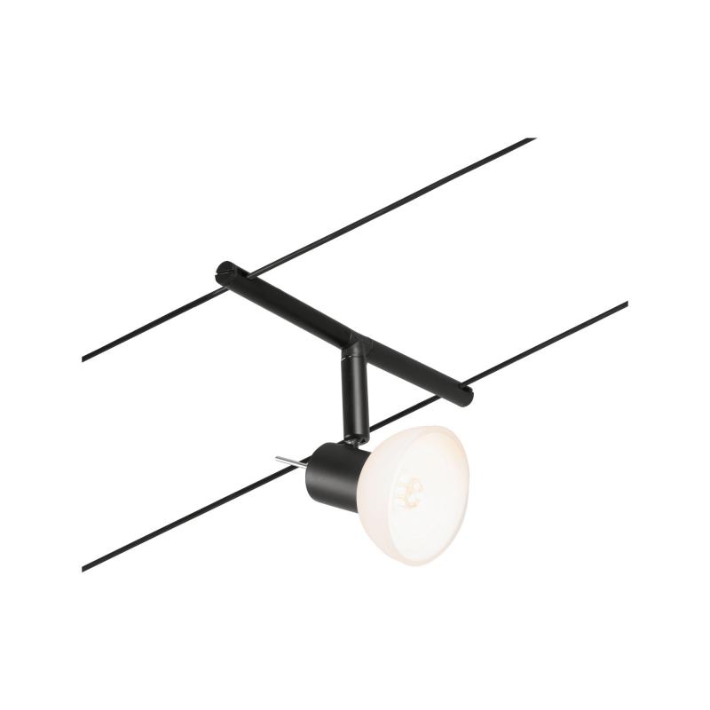 Paulmann 94451 Wire Spot Sheela max1x10W GU5,3 Schwarz matt/Chrom 12V DC 60VA Kunststoff/Metall