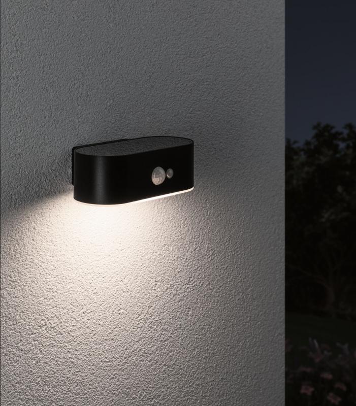 Paulmann 94571 Solar Außenwandleuchte Adya IP44 Bewegungsmelder
