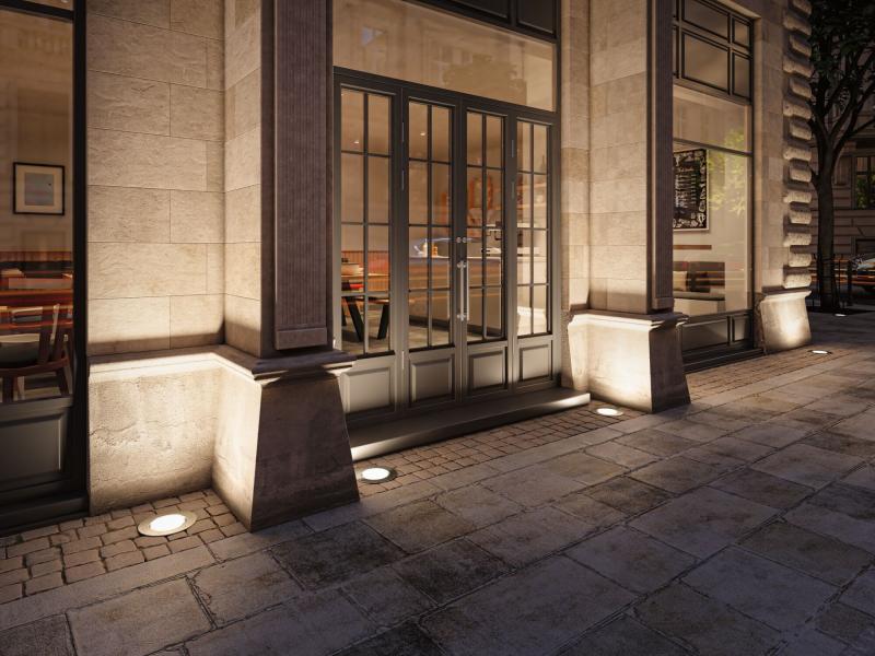 Paulmann 94655 LED Bodeneinbauleuchte Durea staubdicht 1m unter Wasser geschützt rund 213mm warmweiß 12,5W Edelstahl Metall