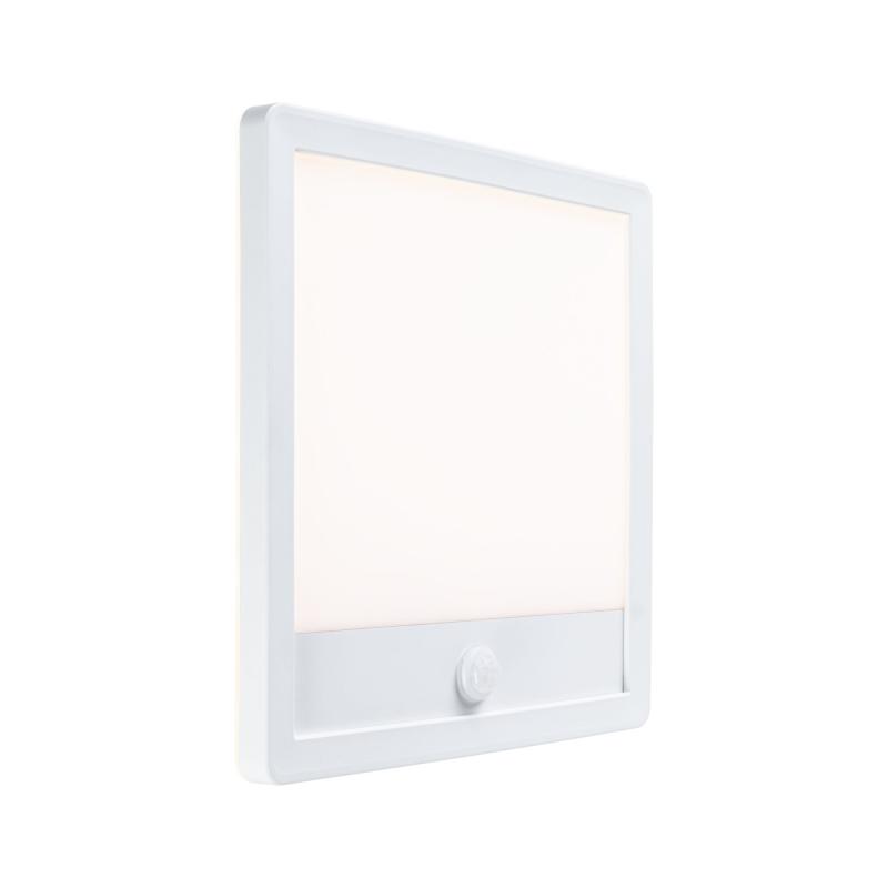 Paulmann 94663 LED Außenpanel Lamina Backlight Bewegungsmelder seewasserresistent Spritzwasser geschützt eckig 250x47mm warmweiß 14,5W Weiß Kunststoff