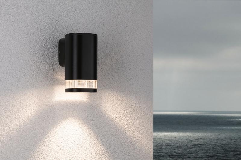 Paulmann 94718 Außenwandleuchte Colum seewasserresistent Spritzwasser geschützt Anthrazit Aluminium