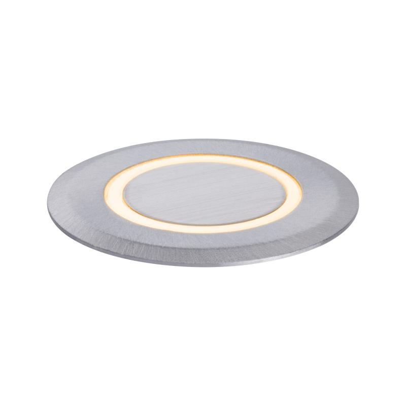 Paulmann 94727 LED Bodeneinbauleuchte Goldlicht insektenfreundlich staubdicht 1m unter Wasser geschützt rund 50mm extra warmweiß 2,2W Alu Kunststoff/Metall