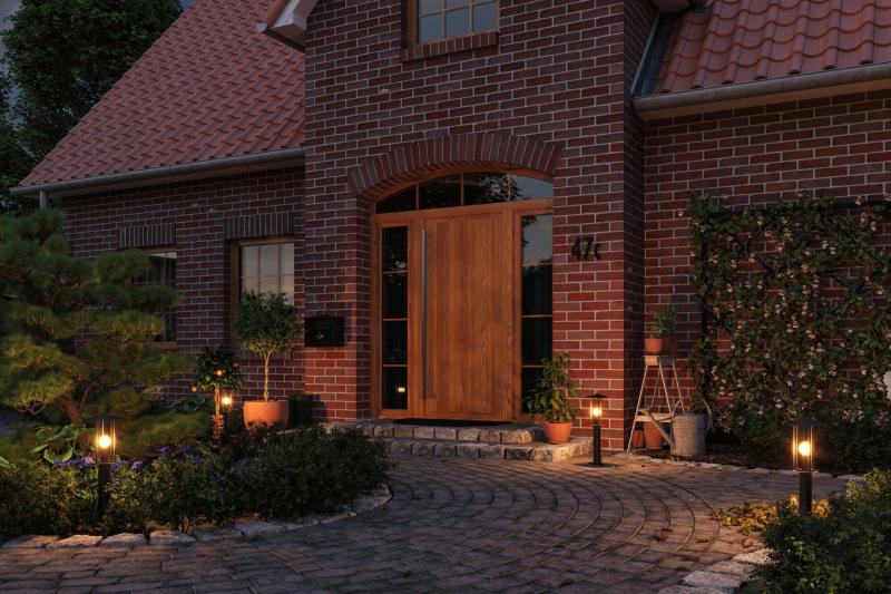 Paulmann 94737 Pollerleuchte Classic E27 insektenfreundlich Spritzwasser geschützt  500mm extra warmweiß 4,3W Schwarz Metall