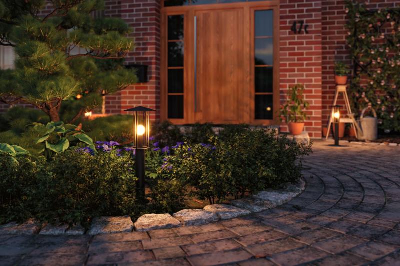 Paulmann 94737 Pollerleuchte Classic E27 insektenfreundlich Spritzwasser geschützt  500mm extra warmweiß 4,3W Schwarz Metall