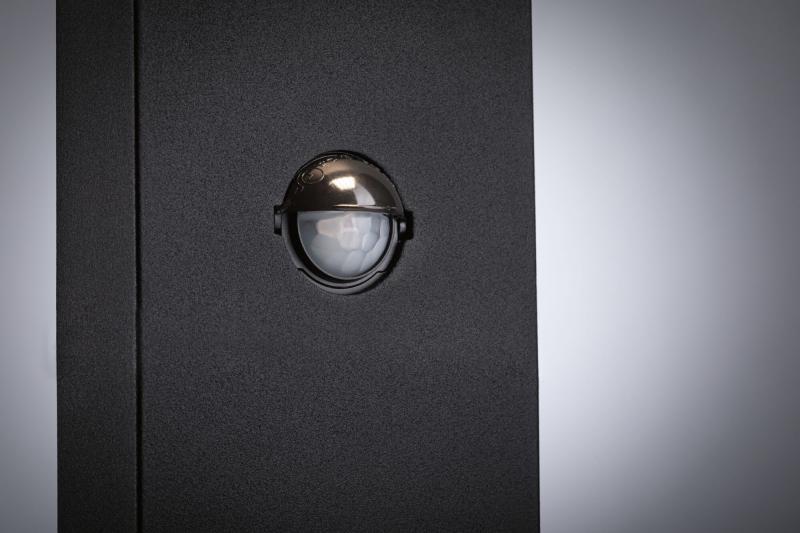 Paulmann 94747 LED Pollerleuchte Kulma modern Bewegungsmelder seewasserresistent Spritzwasser geschützt 500mm warmweiß 7,5W Anthrazit Aluminium