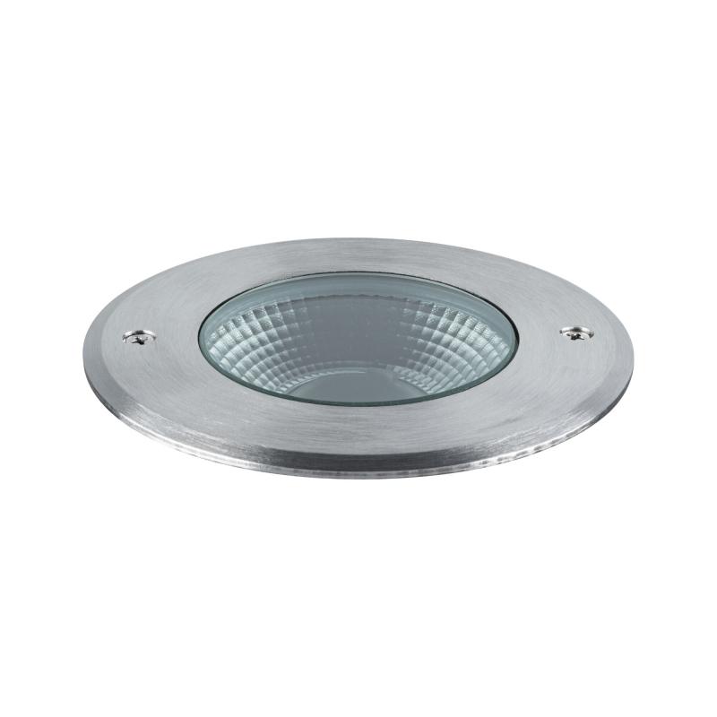 Paulmann 94748 LED Bodeneinbauleuchte Vanea modern seewasserresistent staubdicht 1m unter Wasser geschützt rund 100mm warmweiß 3,5W Aluminium