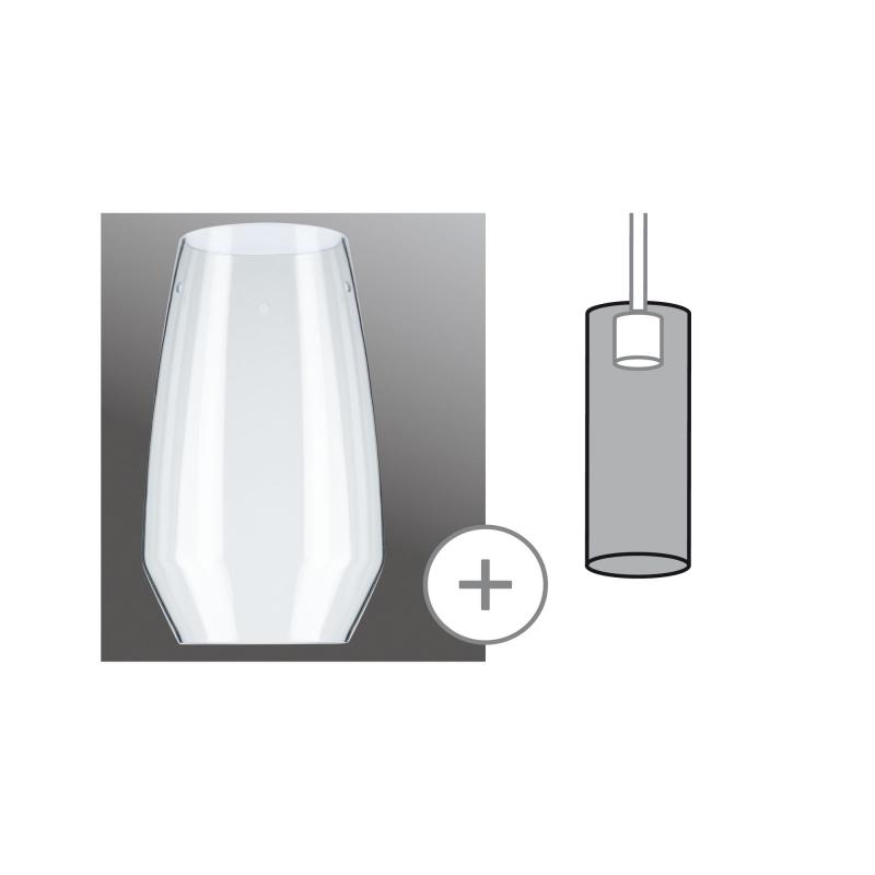 Paulmann 95351 URail 2Easy Glas Vento Klar Glas