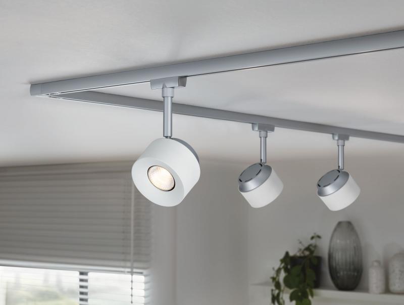 Paulmann 95373 URail Spot Pane 1x7W Weiß/Chrom matt 230V Metall/Kunststoff dimmbar