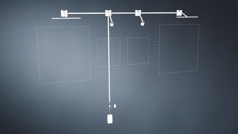 Paulmann 95574 LED Bilderleuchte Adelia warmweiß  4,5W dimmbar Alu gebürstet - Assistance-Leuchte