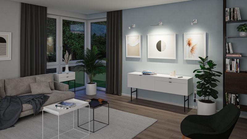 Paulmann 95577 LED Bilderleuchte Xana warmweiß 5,5W dimmbar Alu gebürstet - Assistance-Leuchte