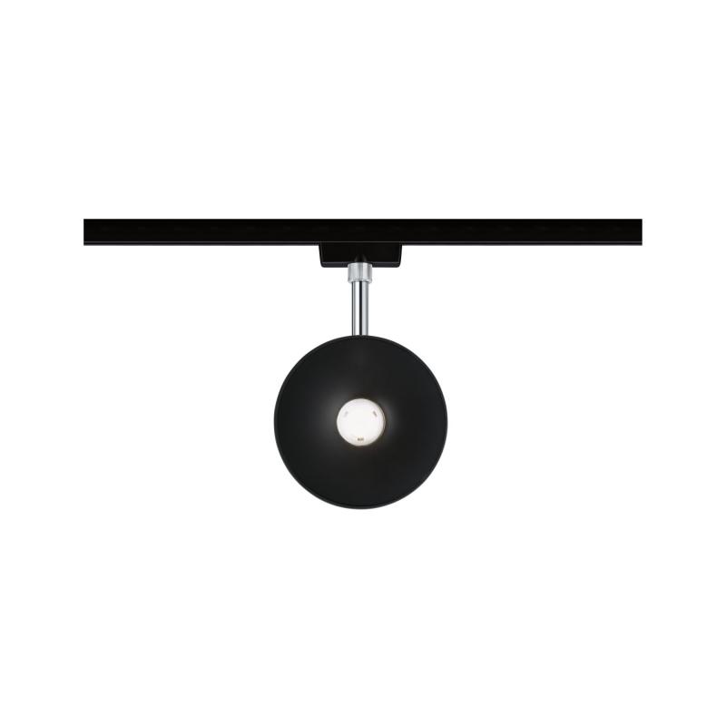 Paulmann 96802 URail LED Schienenspot Sphere Einzelspot 7,4W modern neutralweiß dimmbar Schwarz matt
