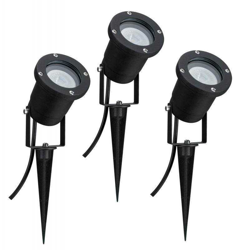 3er-Set LED Special Line Garden Gartenspots Erdspießleuchten Paulmann 98897