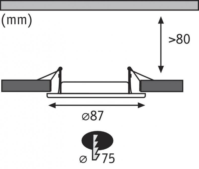 Aktion: Nur noch angezeigter Bestand verfügbar - Paulmann 99342 Premium Einbauleuchte starr IP65 max.35W 12V GU5.3 Chrom -
