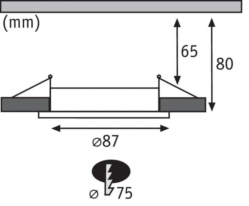 Aktion: Nur noch angezeigter Bestand verfügbar - Paulmann 99342 Premium Einbauleuchte starr IP65 max.35W 12V GU5.3 Chrom -