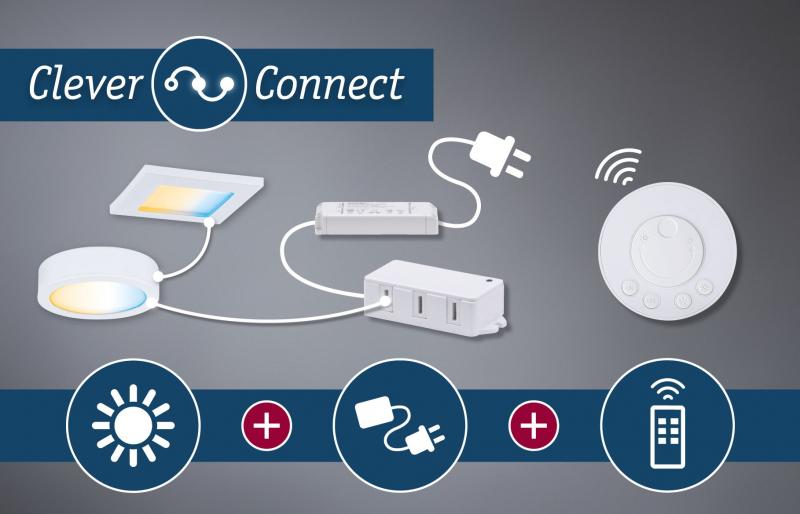 Paulmann 99966 Clever Connect X-Verbinder Border 12V Weiß matt/Kunststoff