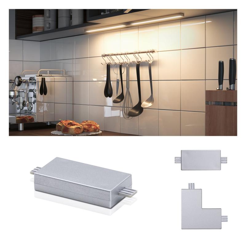 Paulmann 99971 Clever Connect Linien-Verbinder Barre 12V Chrom matt/Kunststoff