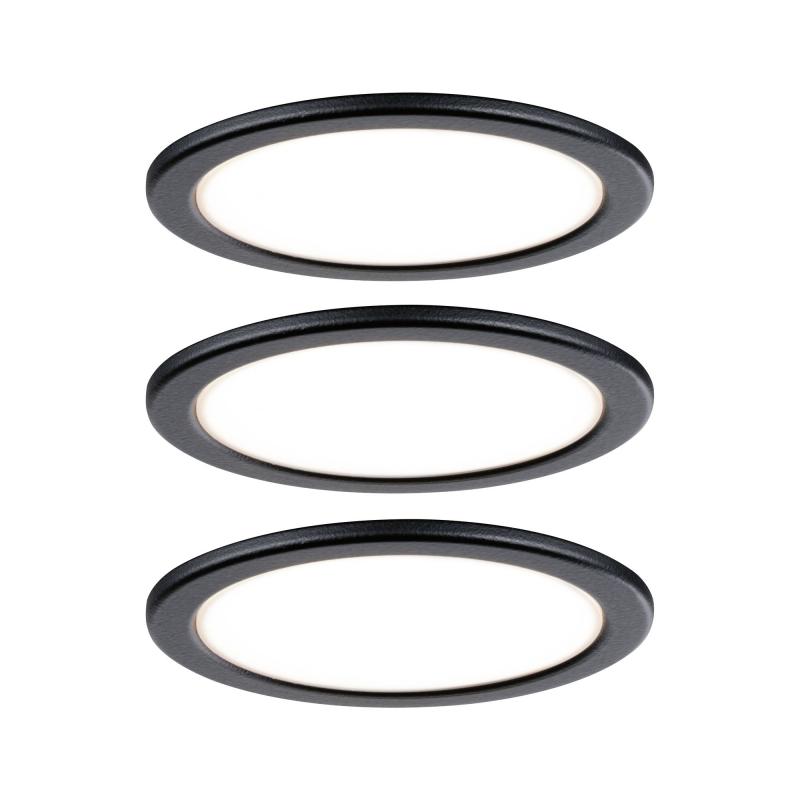 Paulmann 99990 Möbelleuchten Set Pukk 3x3W 210lm 12/230V 2700K Kunststoff/Schwarz