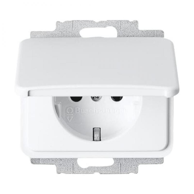 Busch-Jaeger 20 EUK-24G SCHUKO® Steckdosen-Einsatz mit Klappdeckel