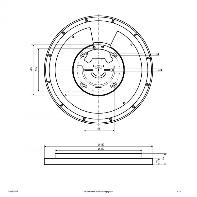 EVN LED Anbauleuchte mit einstellbarer Farbtemperatur AD44400925