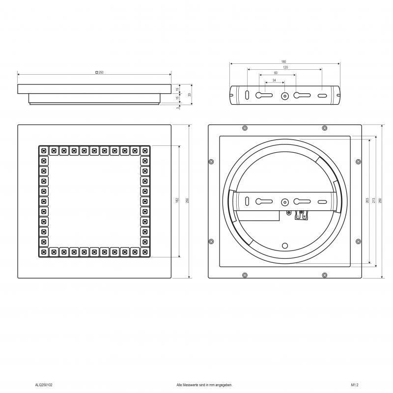 EVN LED Anbauleuchte mit niedriger Aufbauhöhe ALQ250102