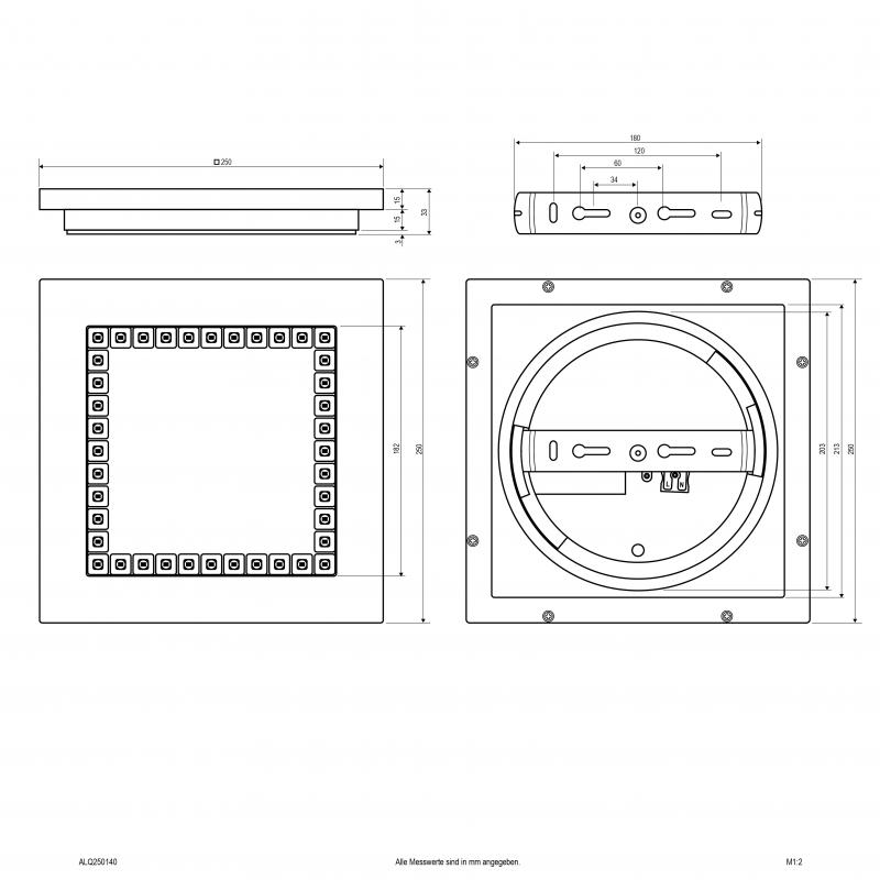EVN LED Anbauleuchte mit niedriger Aufbauhöhe ALQ250140