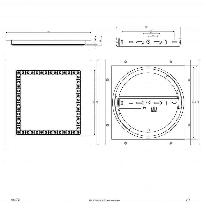 EVN LED Anbauleuchte mit niedriger Aufbauhöhe ALQ300102