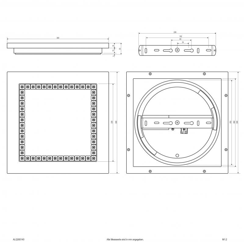 EVN LED Anbauleuchte mit niedriger Aufbauhöhe ALQ300140