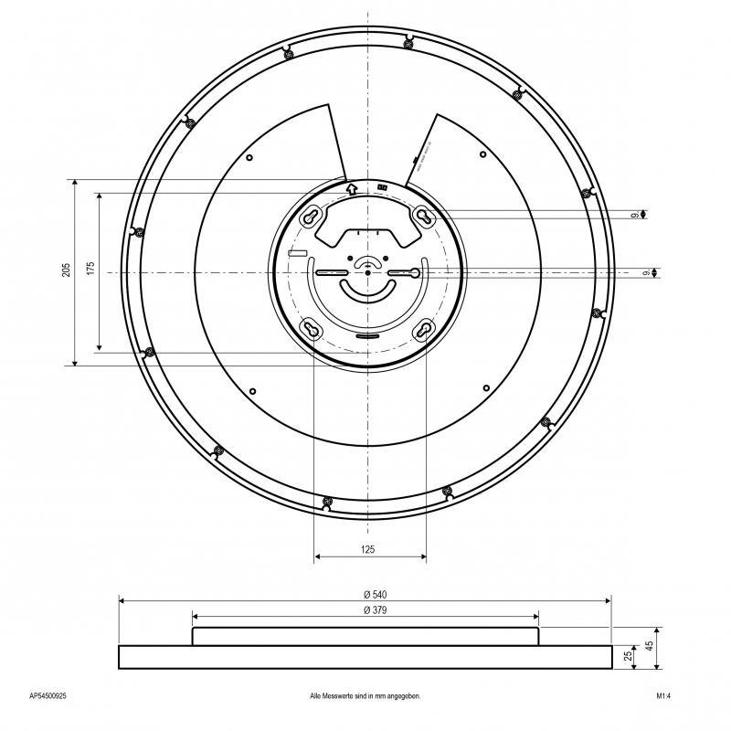 EVN LED Anbauleuchte mit einstellbarer Farbtemperatur AP54500925