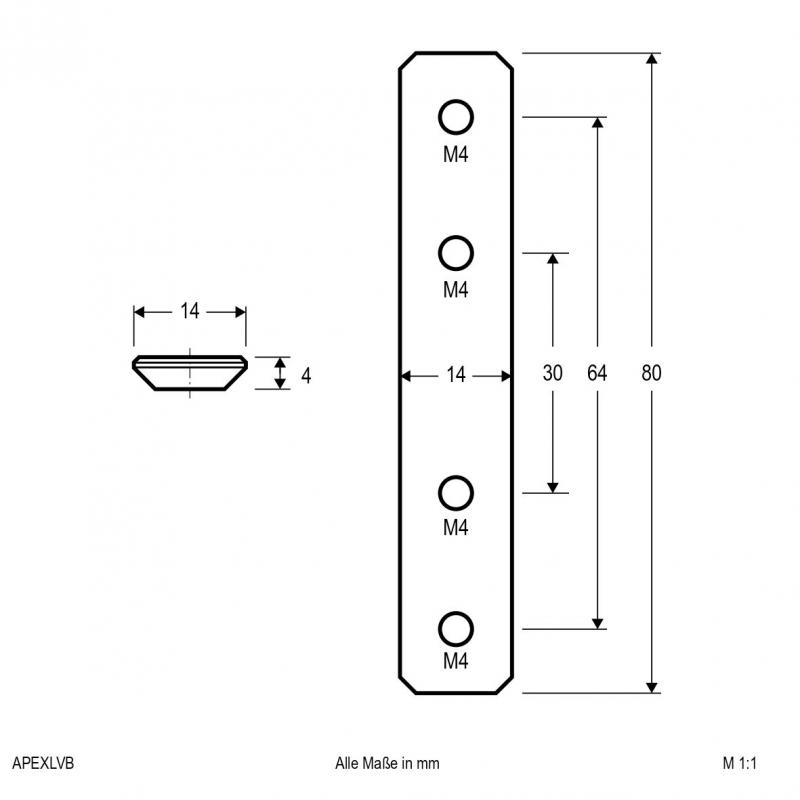 EVN Verbinder für Aluminium-Profil APEXLVB