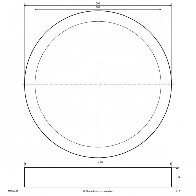 EVN LED Anbaupanel, schaltbar APSR300125
