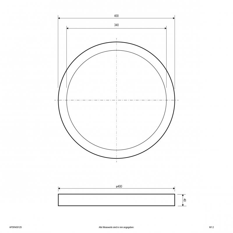 EVN LED Anbaupanel, schaltbar APSR400125