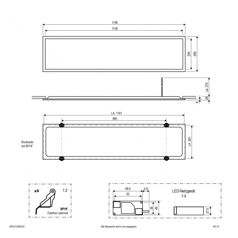 EVN LED Einbaupanel BPSU12300102