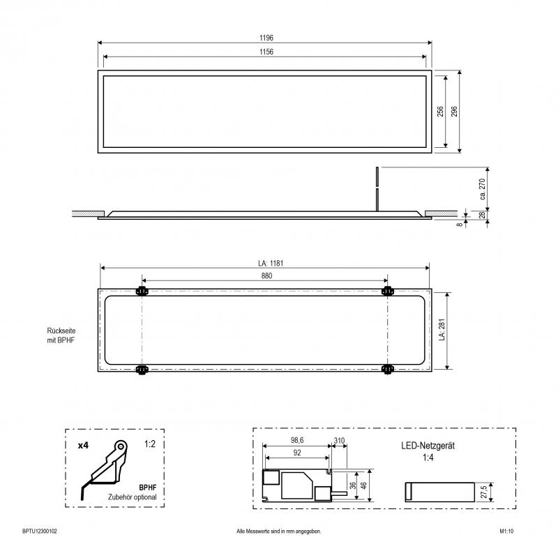 EVN LED Einbaupanel BPTU12300102