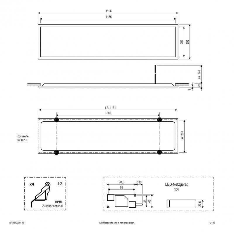 EVN LED Einbaupanel BPTU12300140