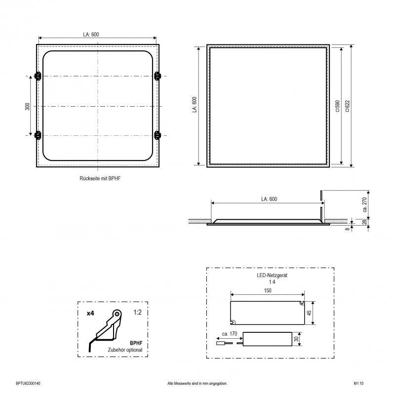 EVN LED Einbaupanel für Rasterdecken BPTU62300140