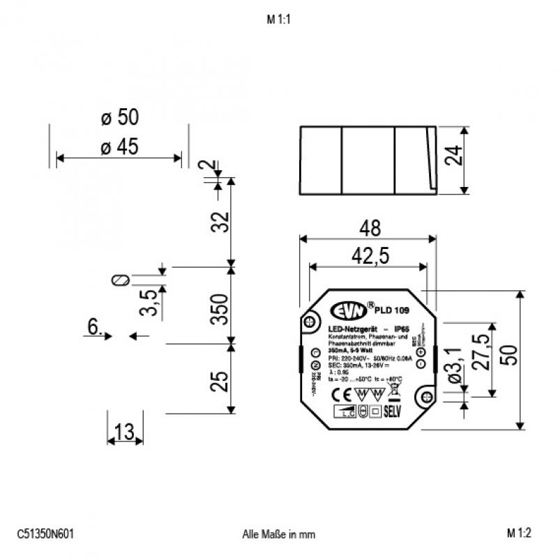 EVN COB LED-Einsatz inkl. Netzgerät C51350N601
