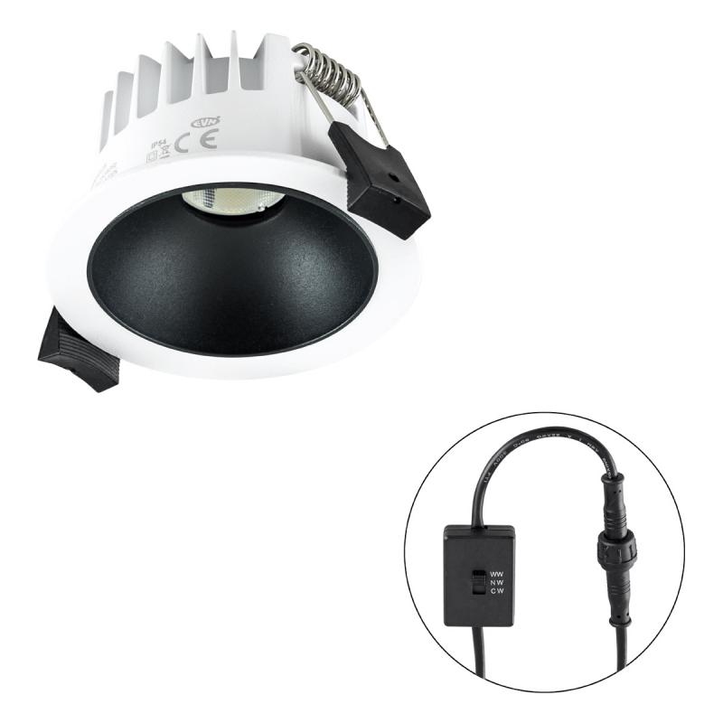 EVN C54N06010925 LED Deckeneinbauleuchte REFLECTO 6W 3000K/4000K/5700K 510lm weiß rund IP54 dimmbar Einbaudurchmesser 68mm